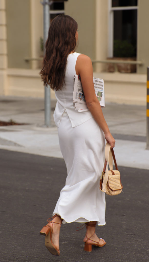 Aveline Maxi Skirt (White)