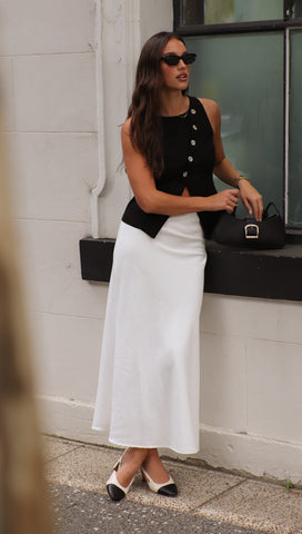 Aveline Maxi Skirt (White)