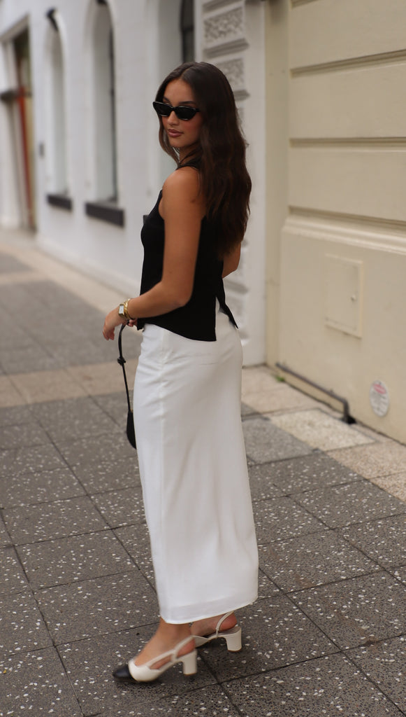 Aveline Maxi Skirt (White)