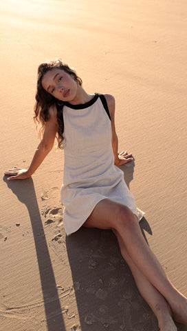 Sicilia Mini Dress (Sand)