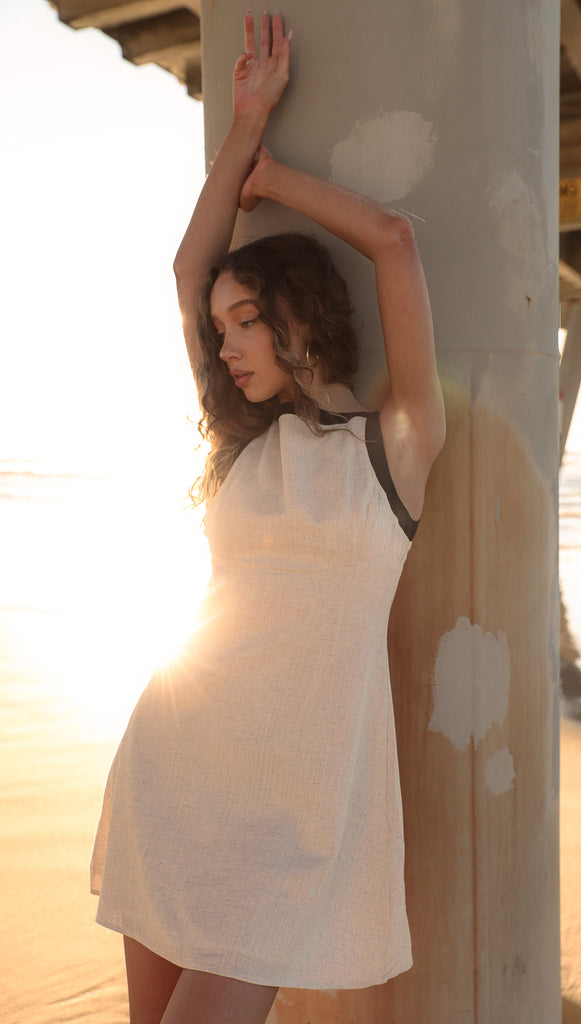 Sicilia Mini Dress (Sand)