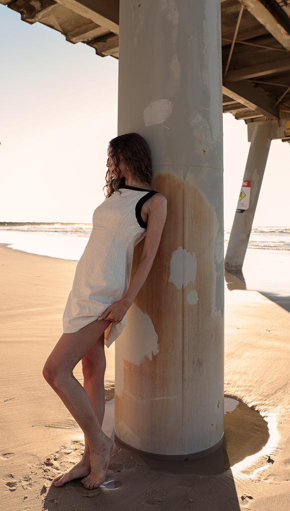 Sicilia Mini Dress (Sand)