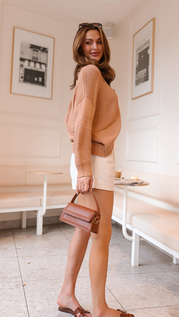 Clemence Knit Top (Tan)